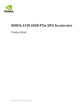 A100 40GB Pcie Product Brief