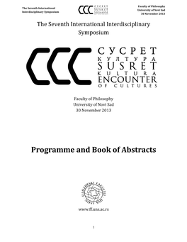 Programme and Book of Abstracts