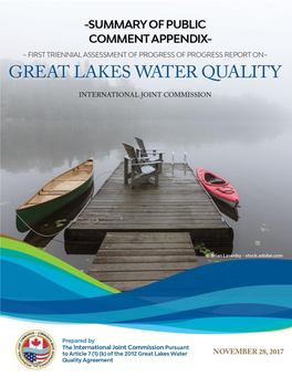 First Triennial Assessment of Progress on Great Lakes Water Quality