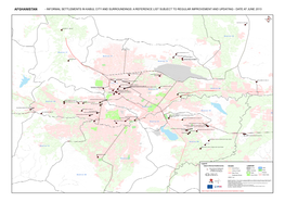 Afghanistan - Informal Settlements in Kabul City and Surroundings: a Reference List Subject to Regular Improvement and Updating - Date at June 2013