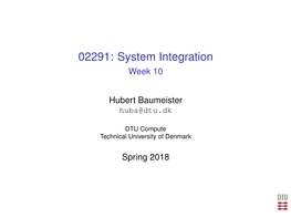 02291: System Integration Week 10