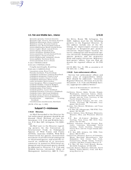 27 Subpart C—Addresses