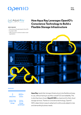How Aqua Ray Leverages Openio's Conscience Technology to Build a Flexible Storage Infrastructure