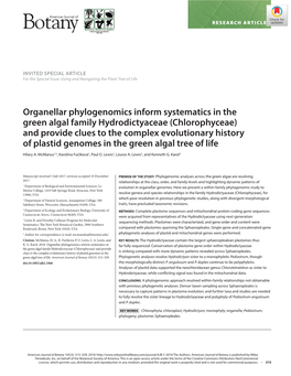 Chlorophyceae) and Provide Clues to the Complex Evolutionary History of Plastid Genomes in the Green Algal Tree of Life