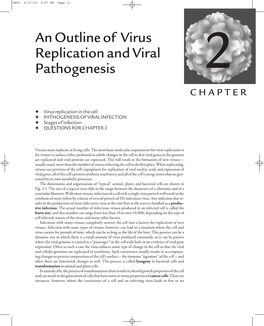 An Outline of Virus Replication and Viral Pathogenesis 2 CHAPTER