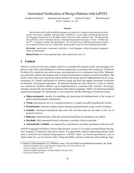 Proceedings of the First NASA Formal Methods Symposium, 2009