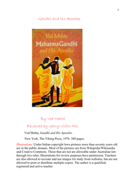 Gandhi and His Apostles by Ved Mehta Reviewed by Garry Victor Hill