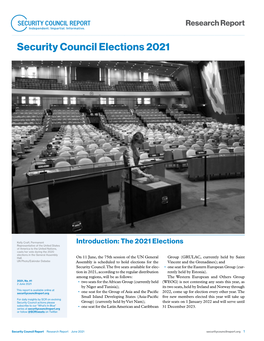 Security Council Elections 2021