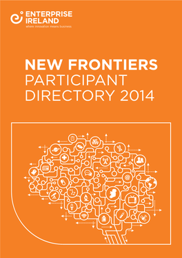 New Frontiers Participant Directory 2014 New Frontiers Participant Directory 2014