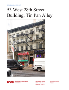 53 West 28Th Street Building, Tin Pan Alley