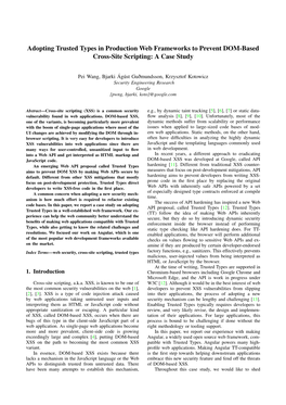 Adopting Trusted Types in Production Web Frameworks to Prevent DOM-Based Cross-Site Scripting: a Case Study