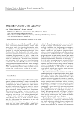 Symbolic Object Code Analysis⋆