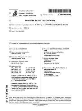 Process for the Preparation of M-Aminophenols from Resorcinol