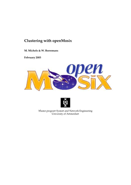 Clustering with Openmosix