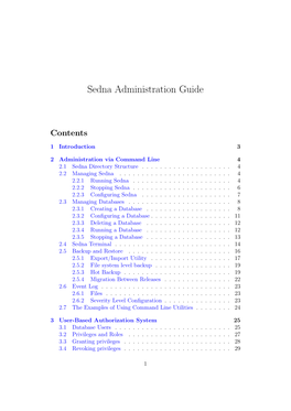 Sedna Administration Guide