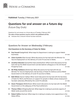 View Future Day Orals PDF File 0.11 MB