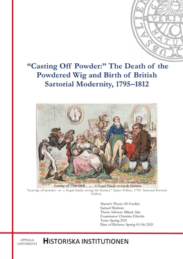 The Death of the Powdered Wig and Birth of British Sartorial Modernity, 1795–1812