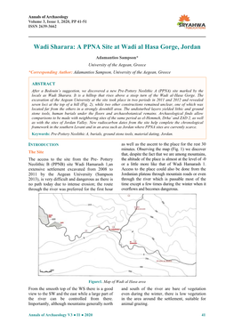 Wadi Sharara: a PPNA Site at Wadi Al Hasa Gorge, Jordan