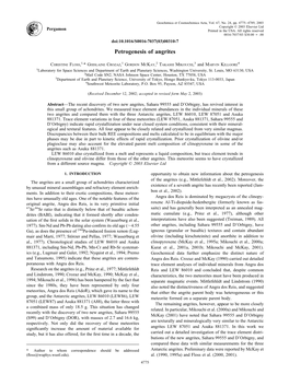 Petrogenesis of Angrites