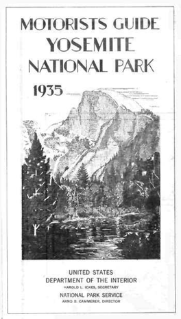 Motorists Guide Yosemite National Park 1935