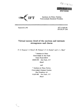 Virtual Meson Cloud of the Nucleon and Intrinsic Strangeness and Charm