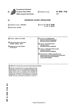 Method for Concentrating Mannose in Aqueous Glucose Solutions