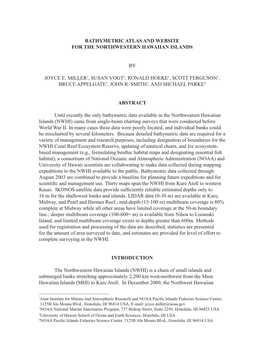 Bathymetric Atlas and Website for the Northwestern Hawaiian Islands