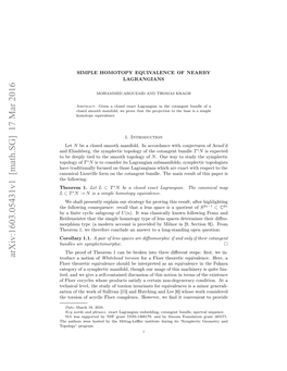 Simple Homotopy Equivalence of Nearby Lagrangians 3