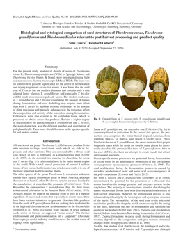 Histological and Cytological Comparison of Seed Structures Of