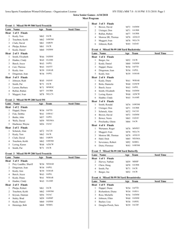 8:10 PM 5/31/2018 Page 1 Iowa Senior Games - 6/10/2018 Meet Program