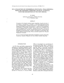 Crustacea, Thalassinidea) from the Northern Territory Museum, Australia, with the Description of Two New Species