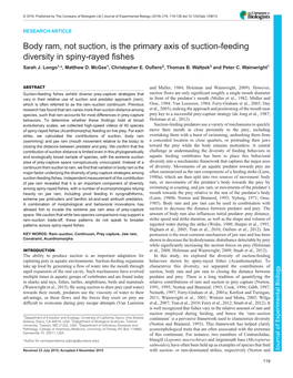 Body Ram, Not Suction, Is the Primary Axis of Suction-Feeding Diversity in Spiny-Rayed Fishes Sarah J