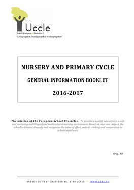 Nursery and Primary Cycle