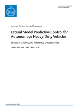 Lateral Model Predictive Control for Autonomous Heavy-Duty Vehicles