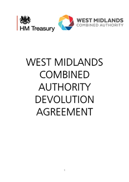 West Midlands Combined Authority Devolution Agreement