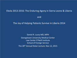 The Enduring Agony in Sierra Leone & Liberia