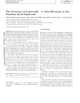 The Structure of Supervoids { I: Void Hierarchy in the Northern Local