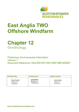 East Anglia TWO Offshore Windfarm Chapter 12