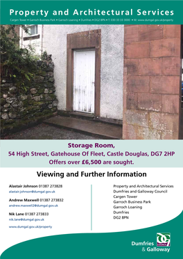 Property and Architectural Services Cargen Tower • Garroch Business Park • Garroch Loaning • Dumfries • DG2 8PN • T: 030 33 33 3000 • W