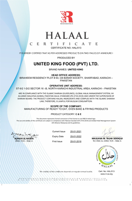 United King Food (Pvt) Ltd