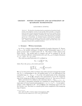 Gromov-Witten Invariants and Quantization of Quadratic Hamiltonians