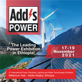 17-19 November 2021 the Leading Power Exhibition in Ethiopia!