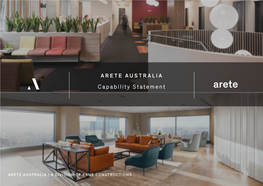 ARETE AUSTRALIA Capability Statement Arete