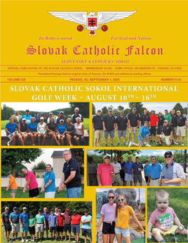 Slovak Catholic Falcon, September 1, 2020