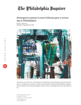 Homegrown Painter Louise Fishman Gets a Victory Lap in Philadelphia by Edith Newhall Published: September 26, 2019