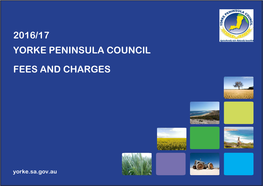 2016/17 Yorke Peninsula Council Fees and Charges