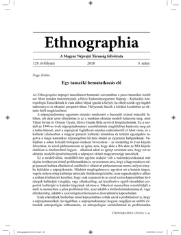 Ethnographia a Magyar Néprajzi Társaság Folyóirata 129