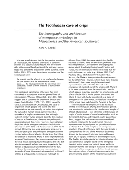 The Teotihuacan Cave of Origin 53