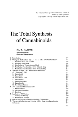 The Total Synthesis of Cannabinoids