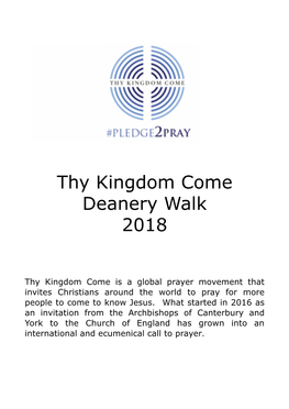 Richmond Deanery Thy Kingdom Come Leaflet 2